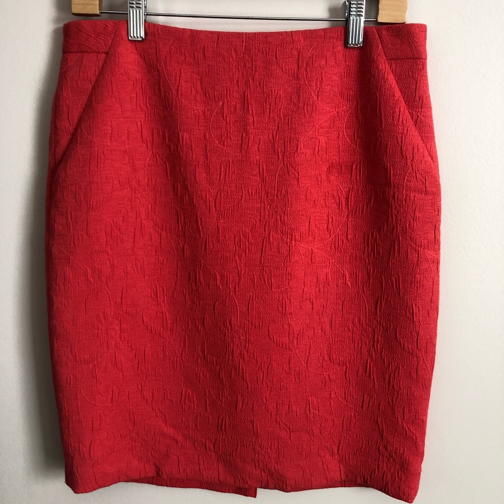 The Limited Coral Pencil Skirt